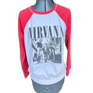 Vintage Nirvana sweatshirt. Baseball style. Super soft-classic retro style SZ-XS